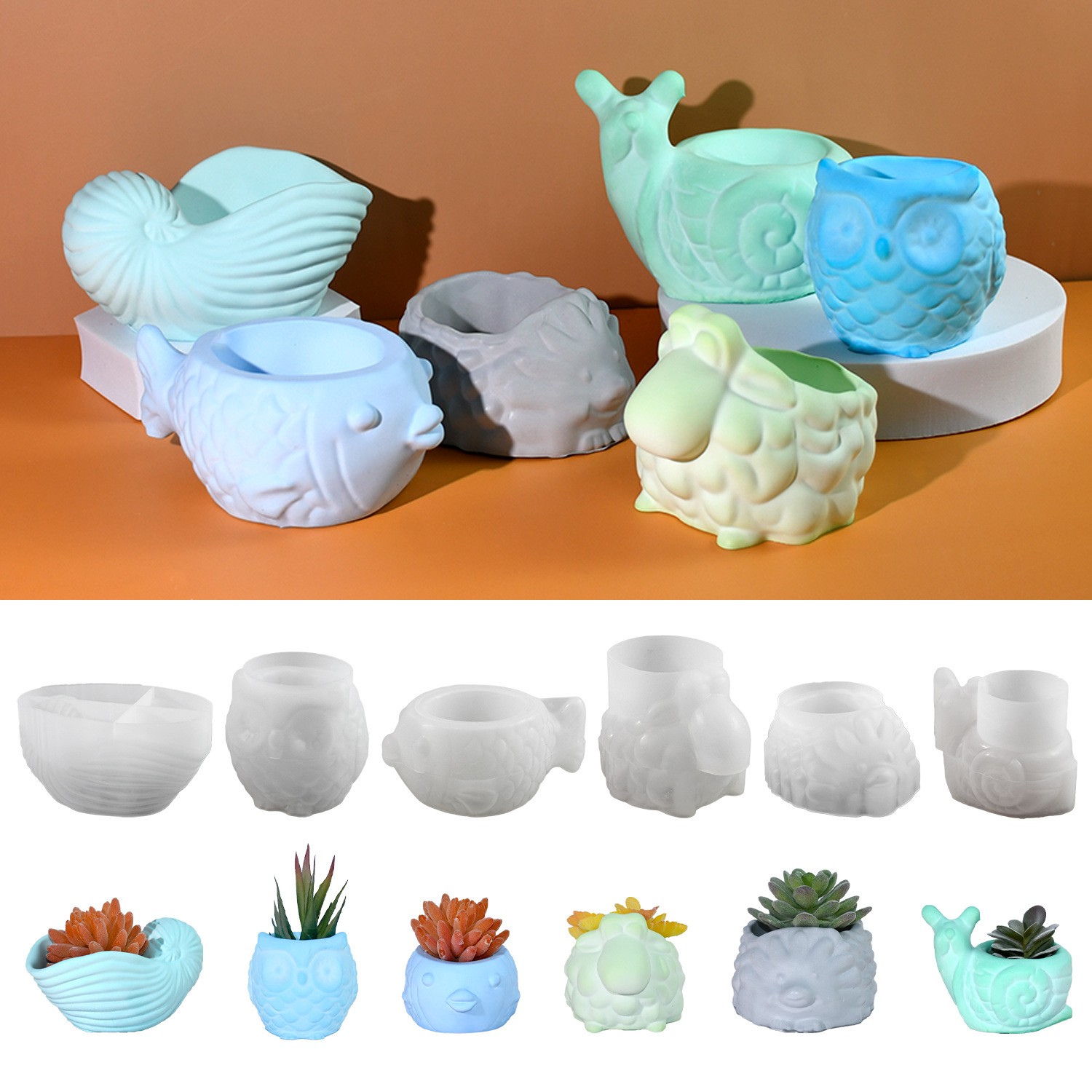 3D Printing Epoxy Resin - 3D Dier Bloempot Siliconen Mal DIY