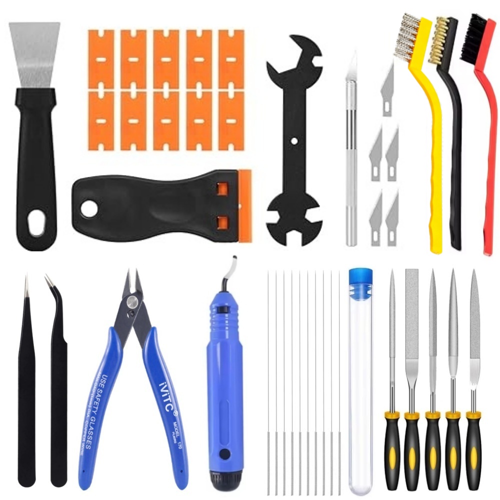 3D Printing File Free - 40 STUKS 3D-printergereedschap, schraper, vijlen, draadknipper,