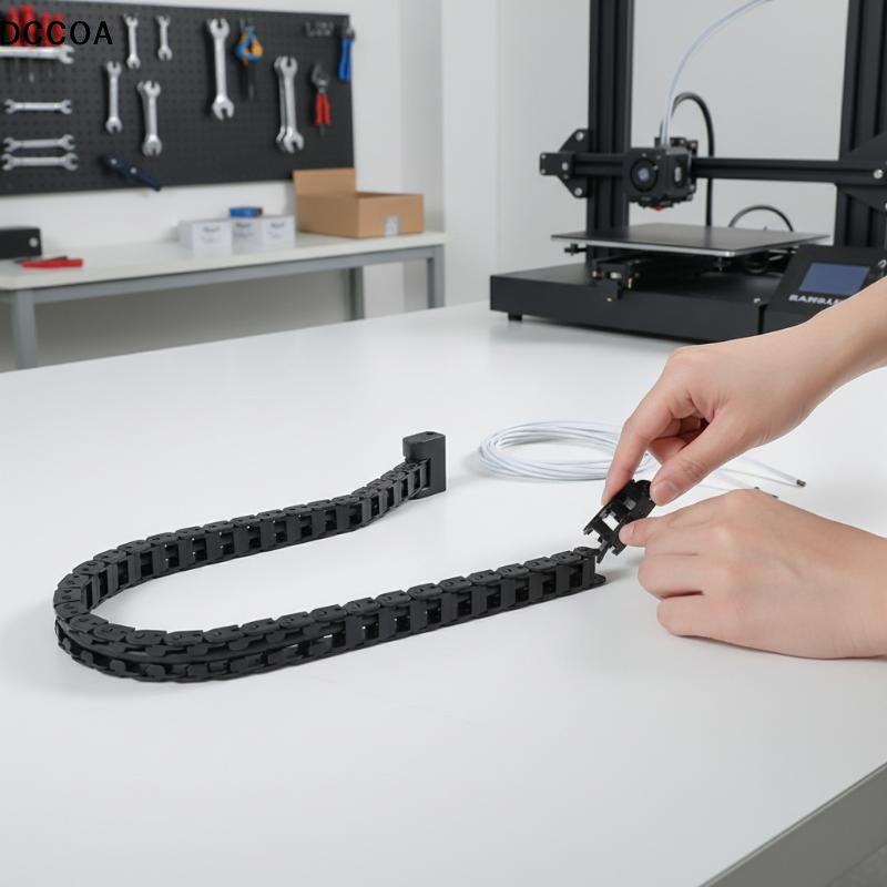 3D Printer Cable Chain - [COA] Zwarte 3D-printer verbeterde onderdelen voor