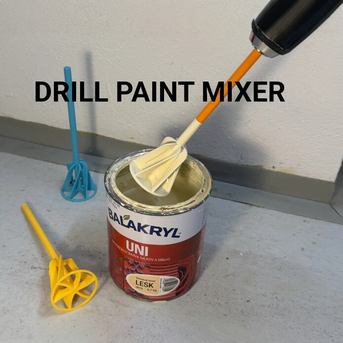3D Printing Epoxy Resin - 3D-geprinte verfmixer Boor Roerstaafje Epoxyhars Coating