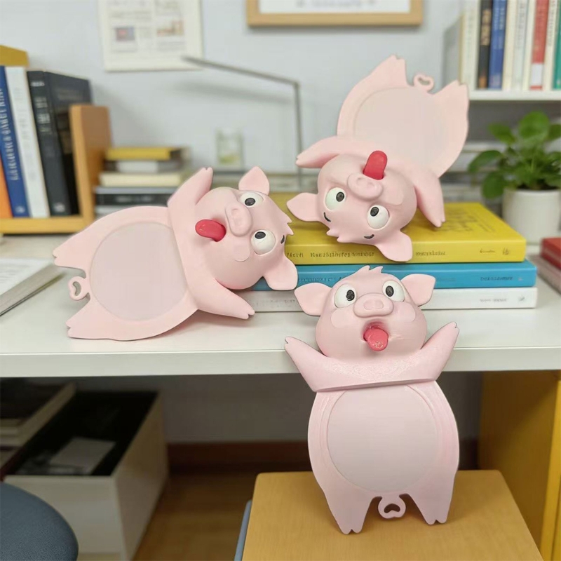 3D Printing Journal - 3D-geprinte varkenspaginaverdeler, leespaginamarkering in dierenvorm voor