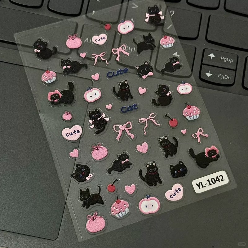 3D Printing Epoxy Resin - Schattig cartoon strik zwart kat 3D