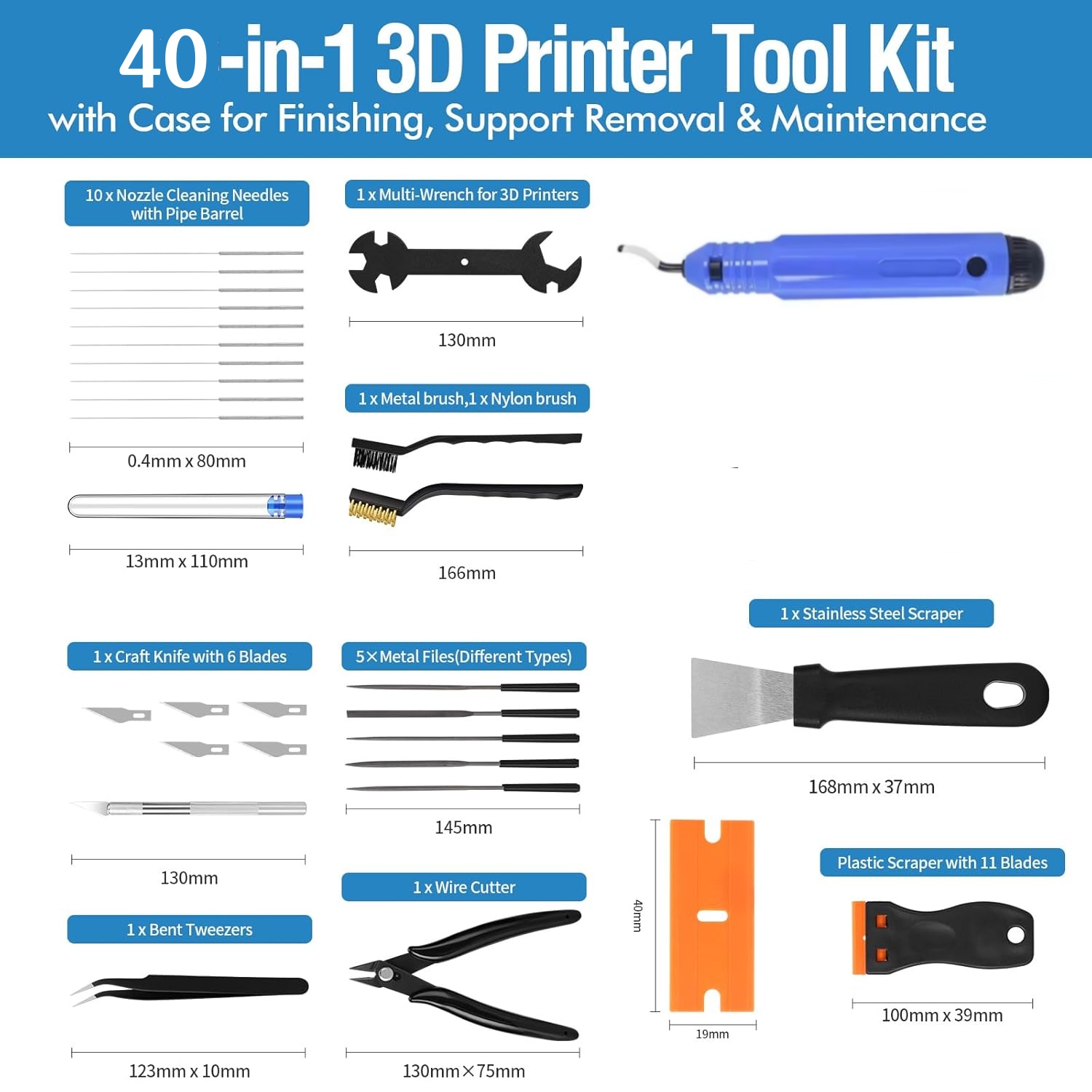 40 STUKS 3D-printergereedschap - 3D Printing File Free recensie en prijs