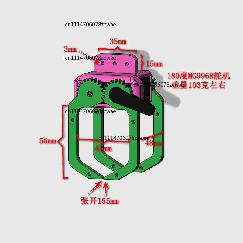 ZOCI-FOR MG996R Servo-aangedre - 3D Printing Robot Arm recensie en prijs