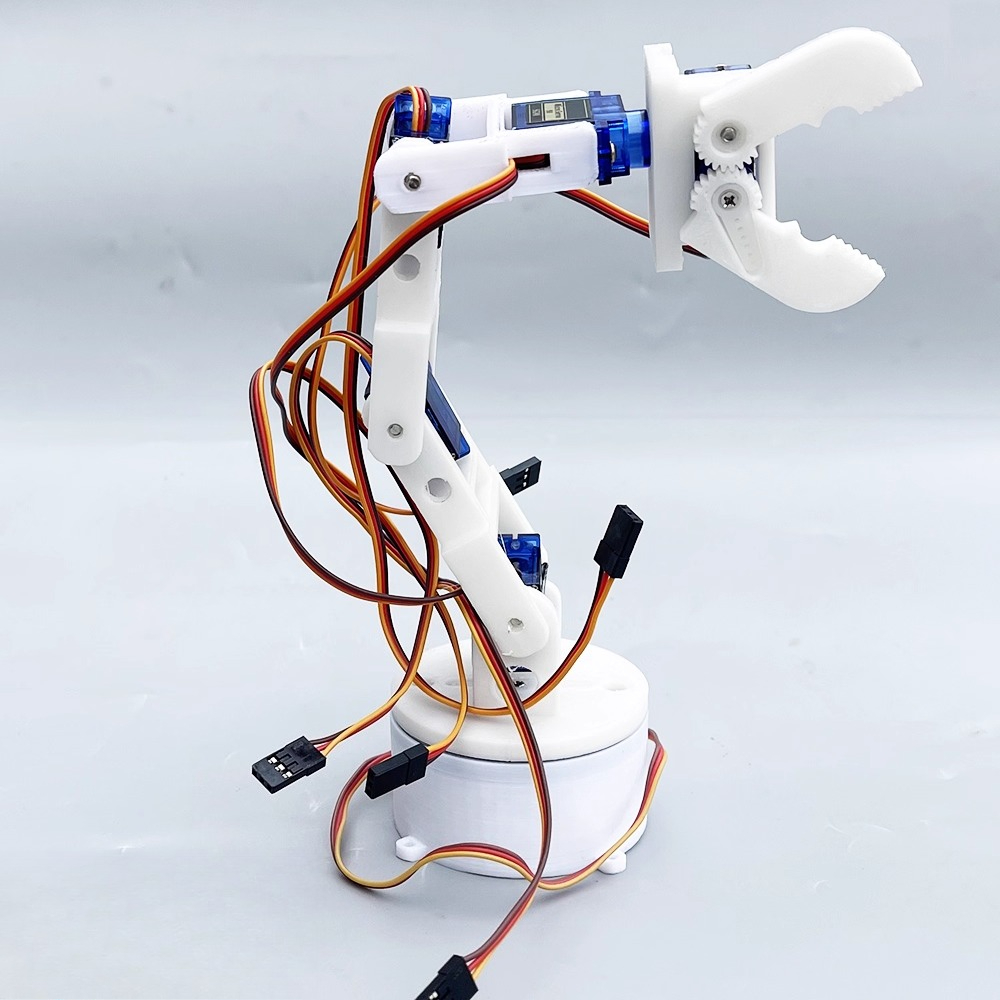 3D-geprinte witte zesassige ro - 3D Printing Robot Arm recensie en prijs