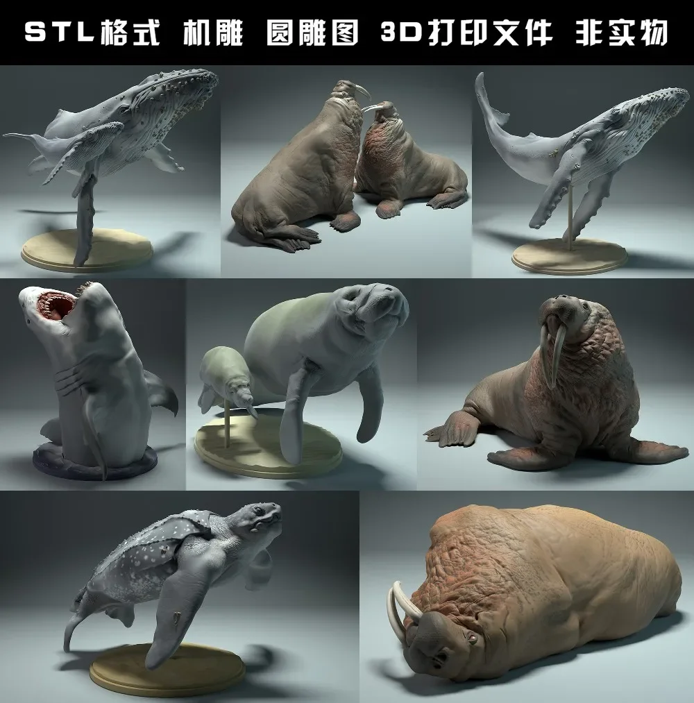 Dieren, Ijsbeer, Takin, Wolf,  - 3D Printing File Free recensie en prijs